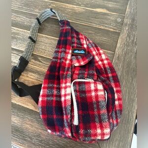 Kavu hiking travel rope sling back pack pack bag plaid shoulder